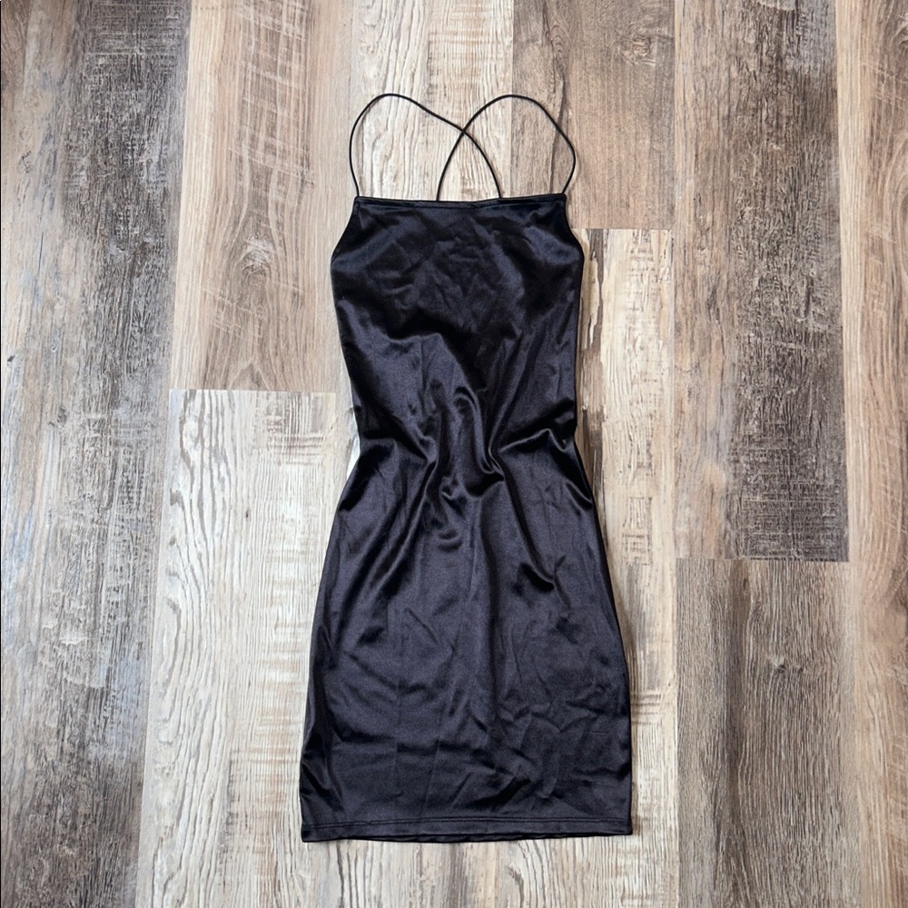 Black Shimmer Bodycon Dress